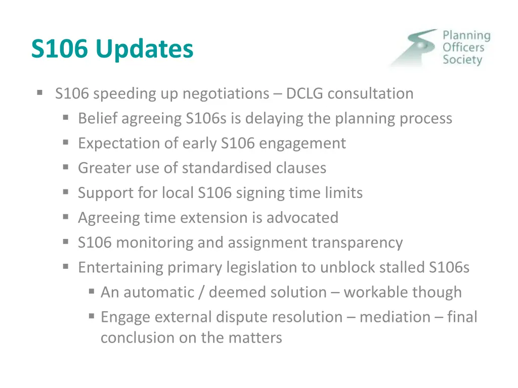 s106 updates 1