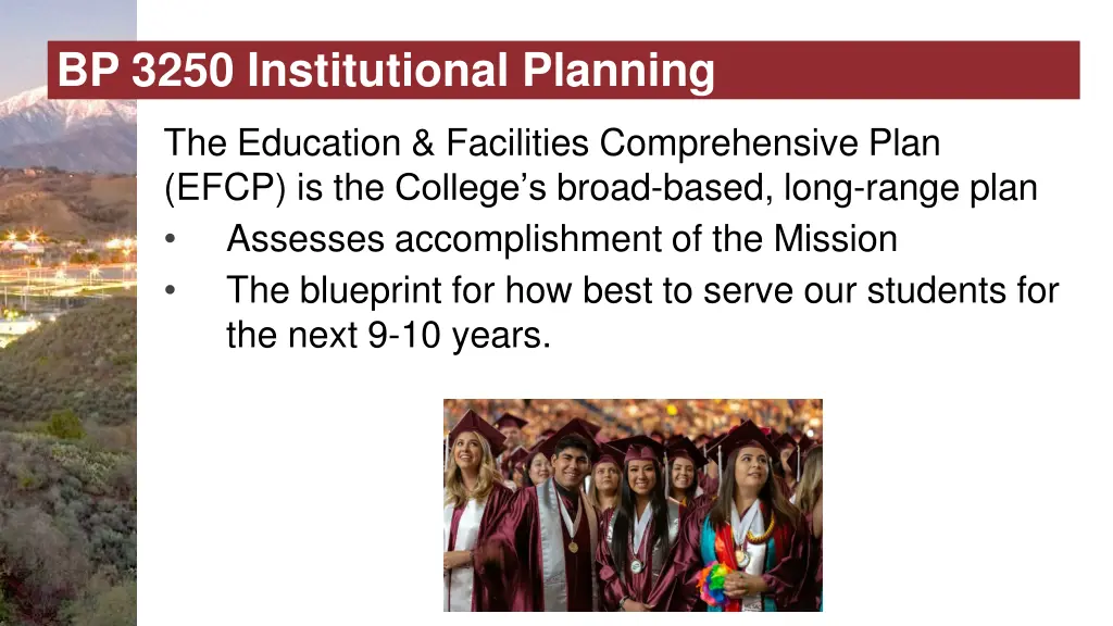 bp 3250 institutional planning