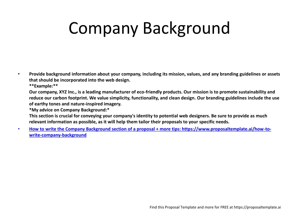 company background