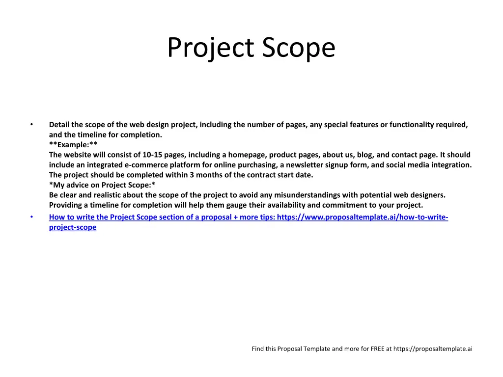 project scope