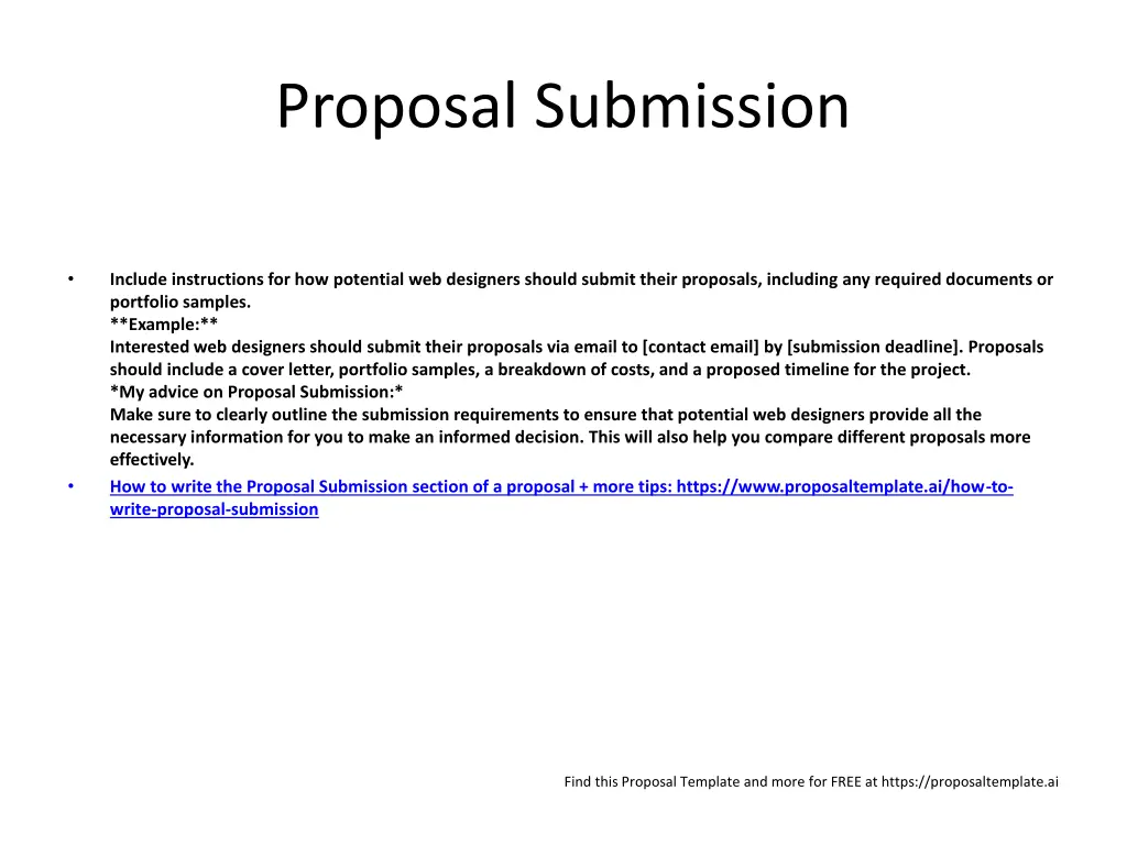 proposal submission
