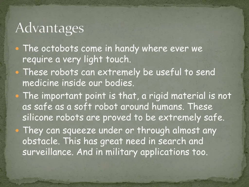 advantages