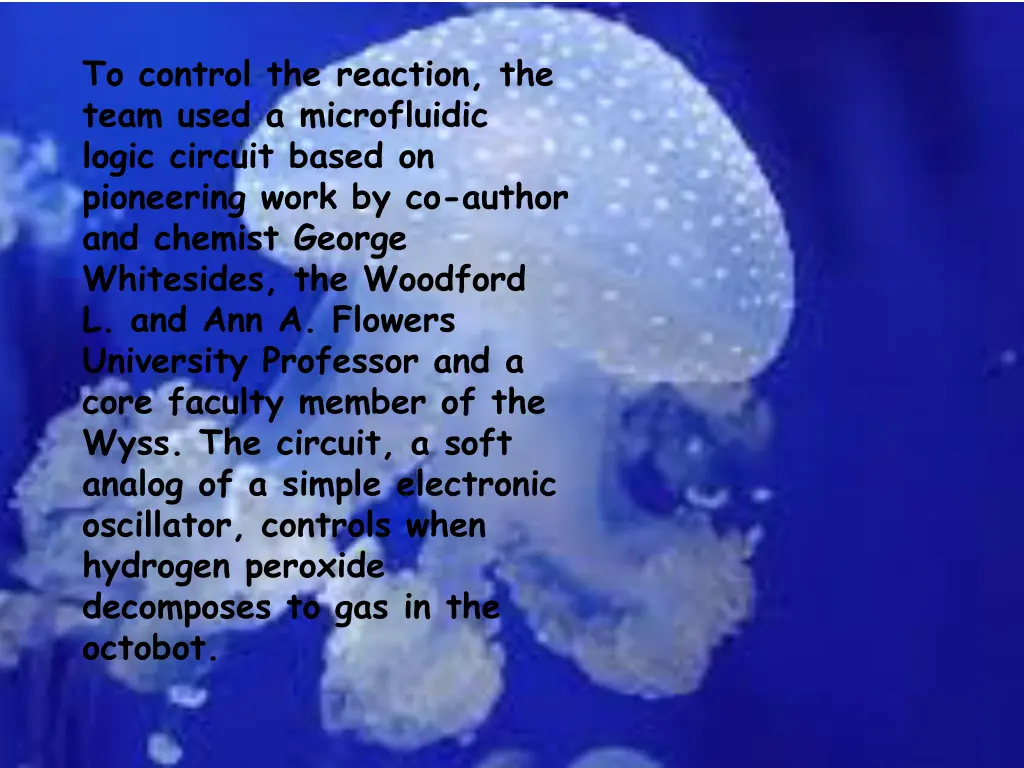 to control the reaction the team used