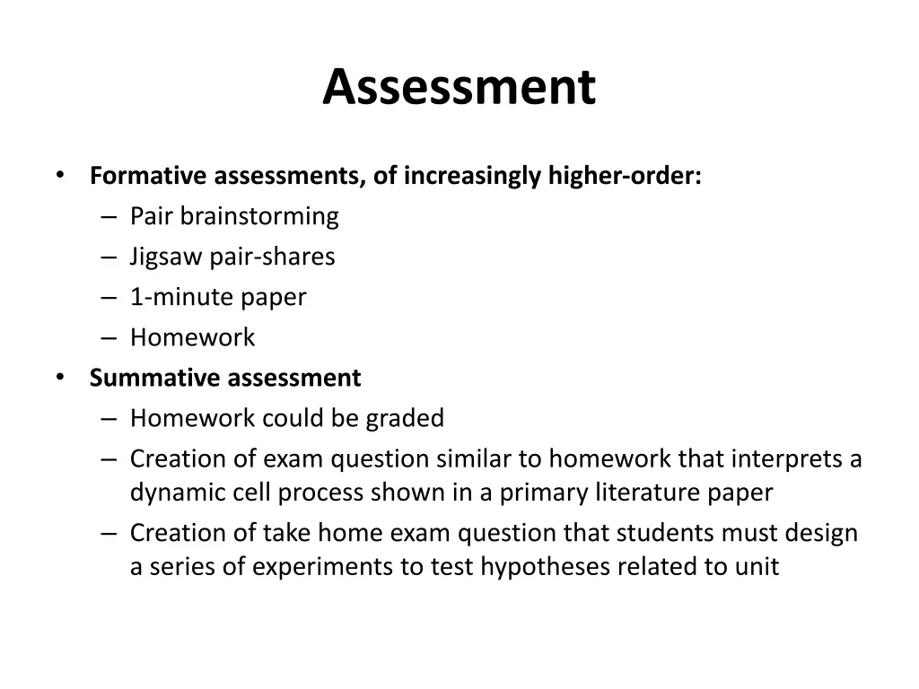assessment