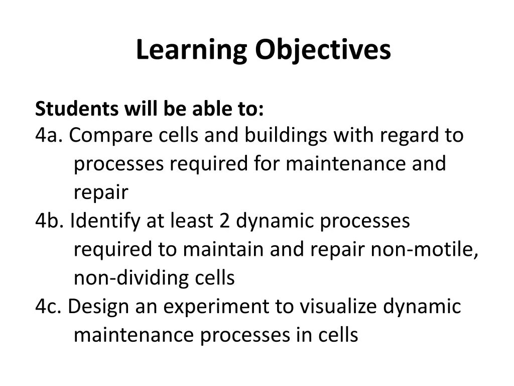 learning objectives