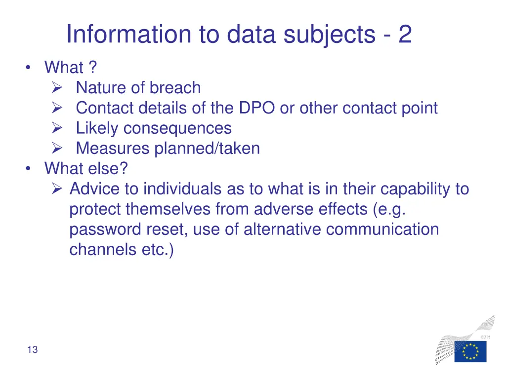 information to data subjects 2