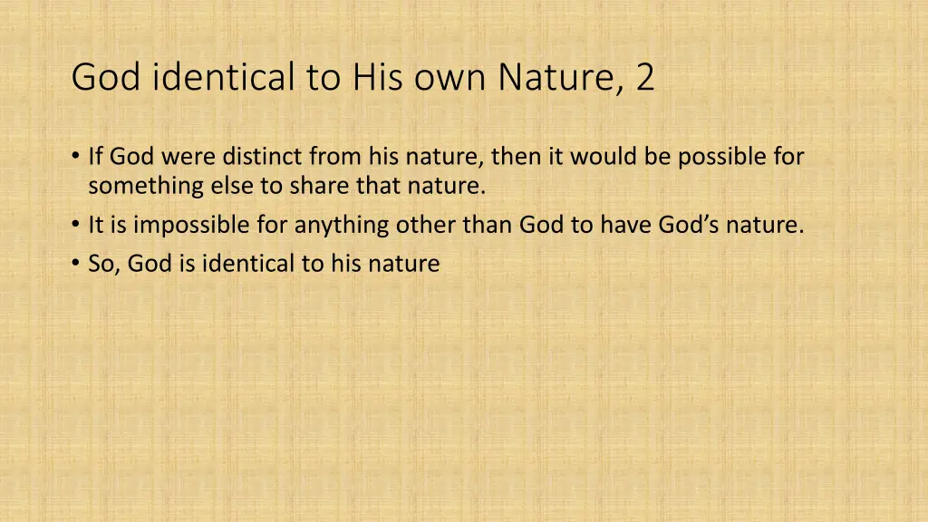 god identical to his own nature 2