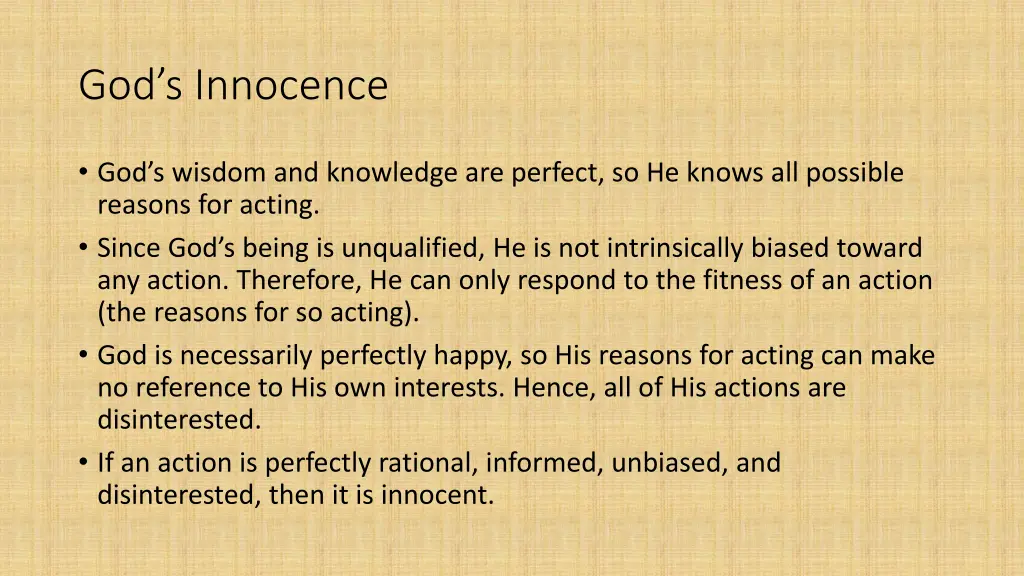 god s innocence