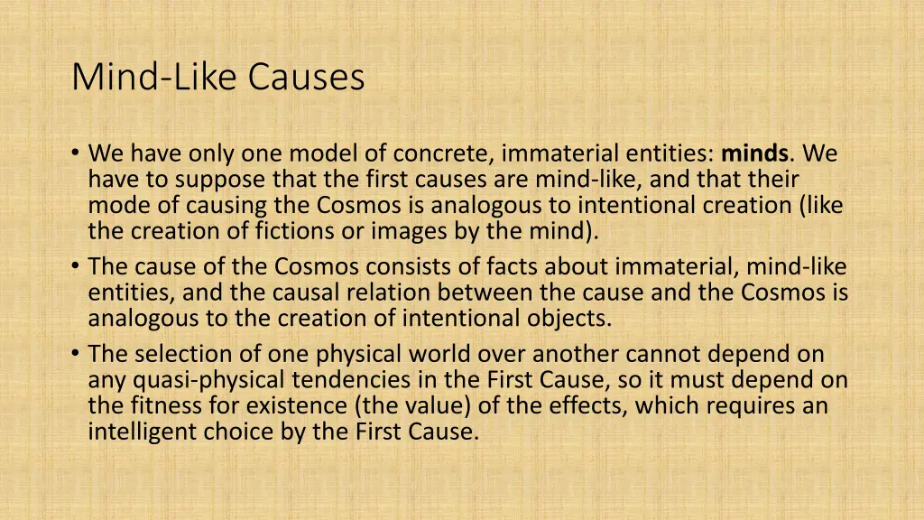 mind like causes