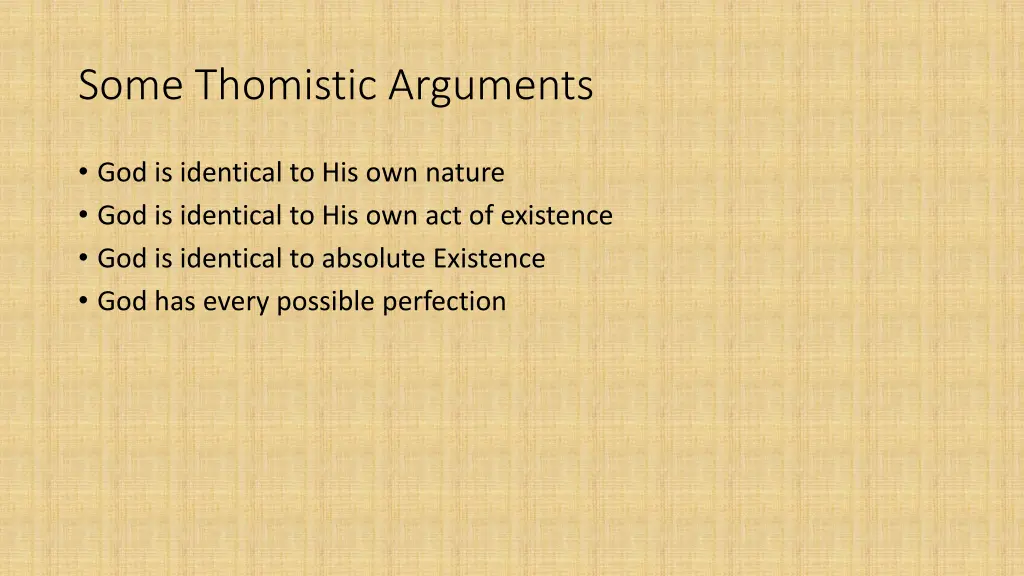 some thomistic arguments