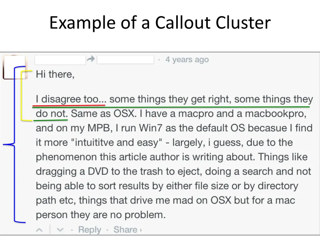 example of a callout cluster