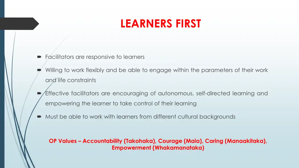 learners first