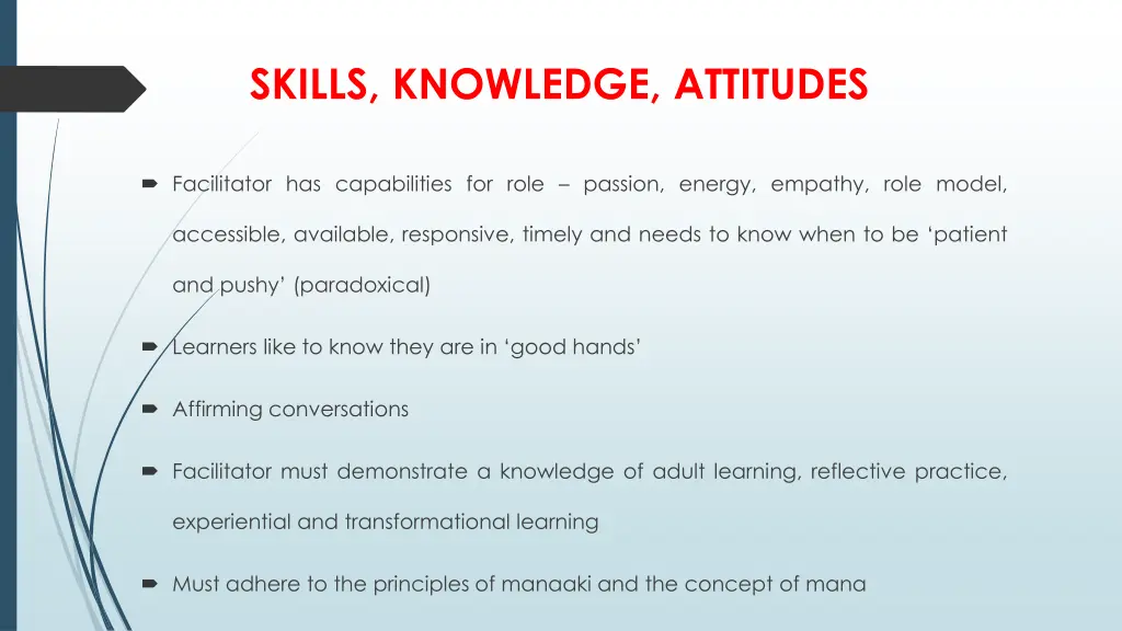 skills knowledge attitudes