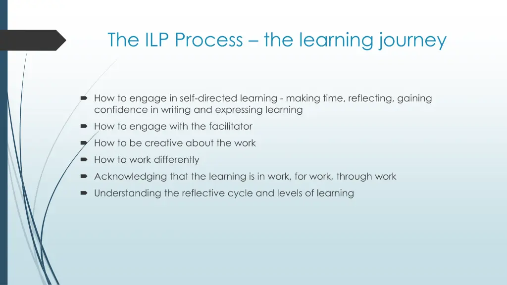 the ilp process the learning journey