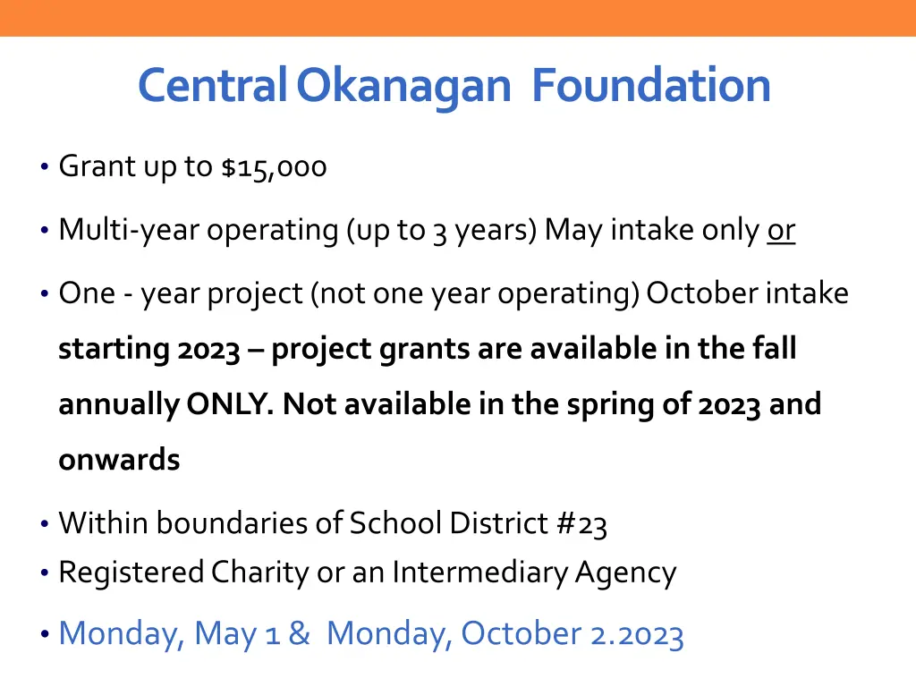 central okanagan foundation