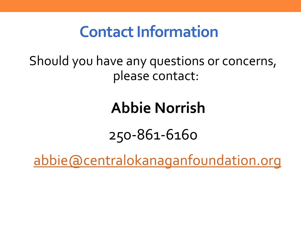 contact information