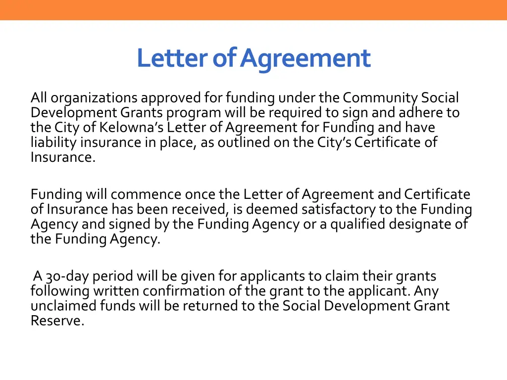 letter of agreement