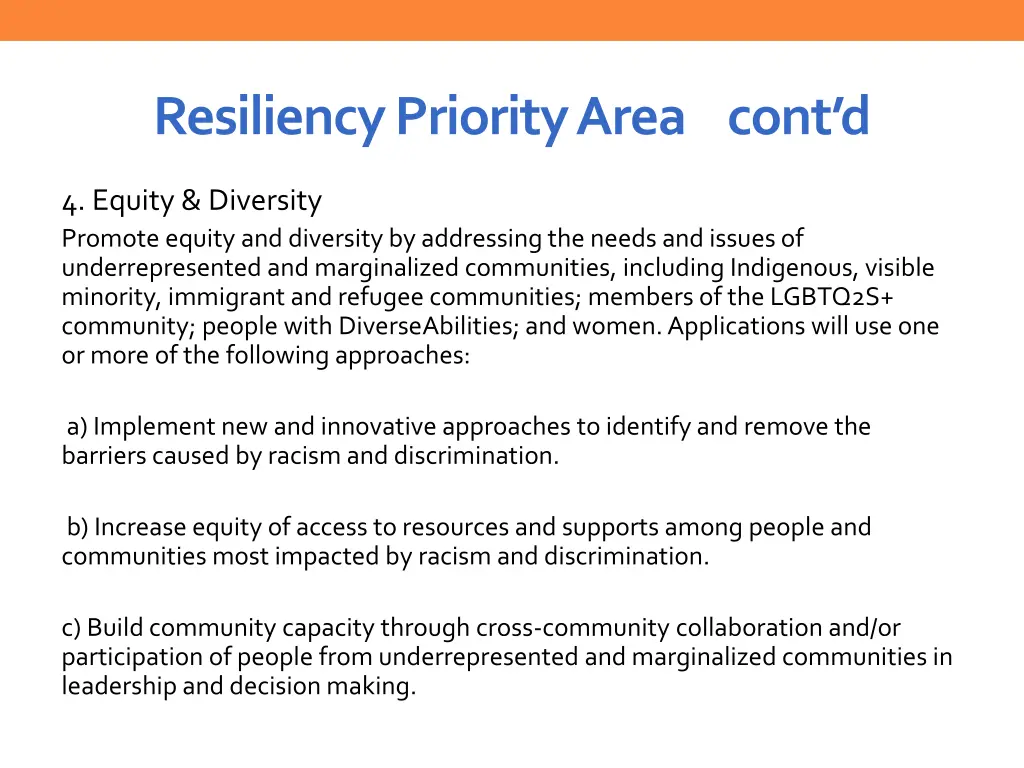 resiliency priority area cont d 3
