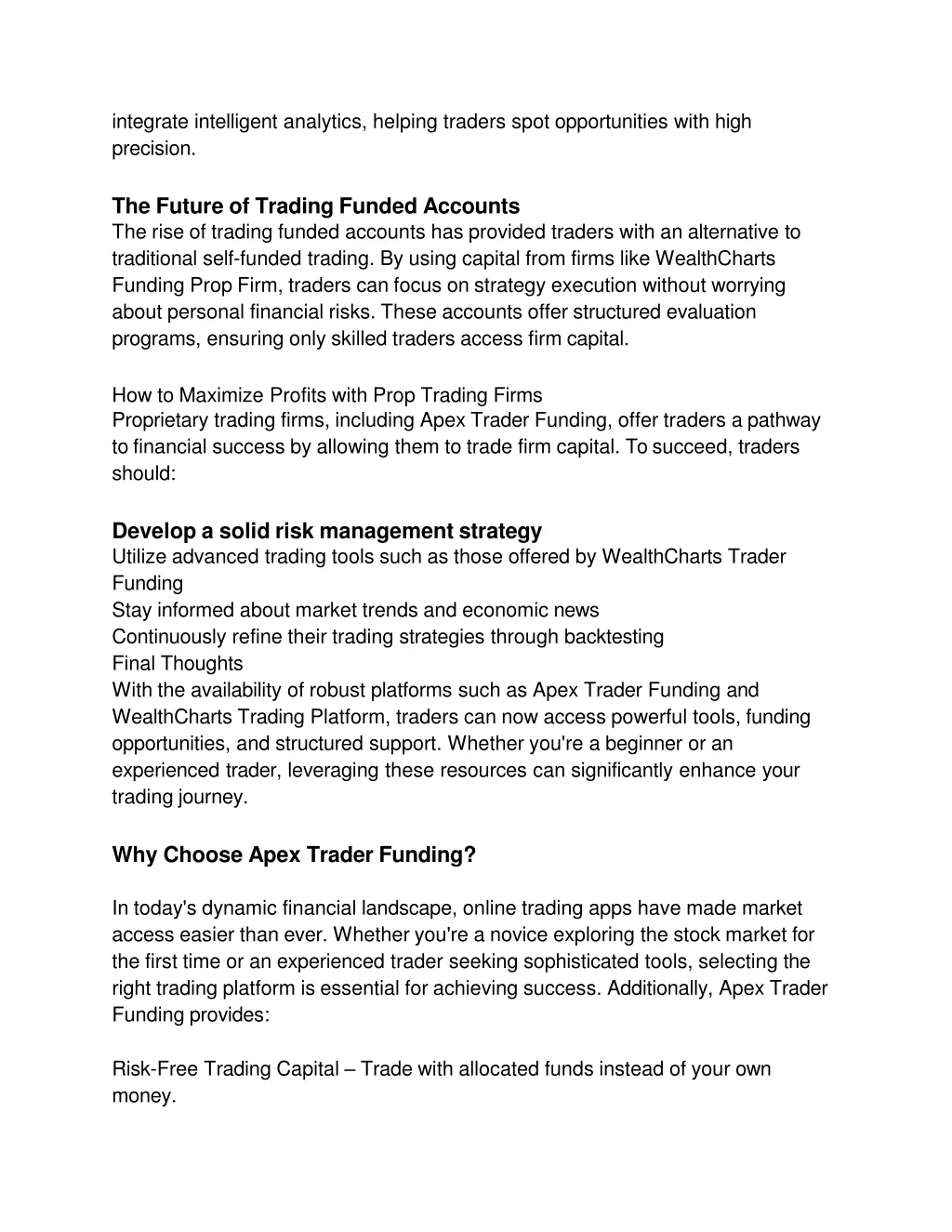 integrate intelligent analytics helping traders