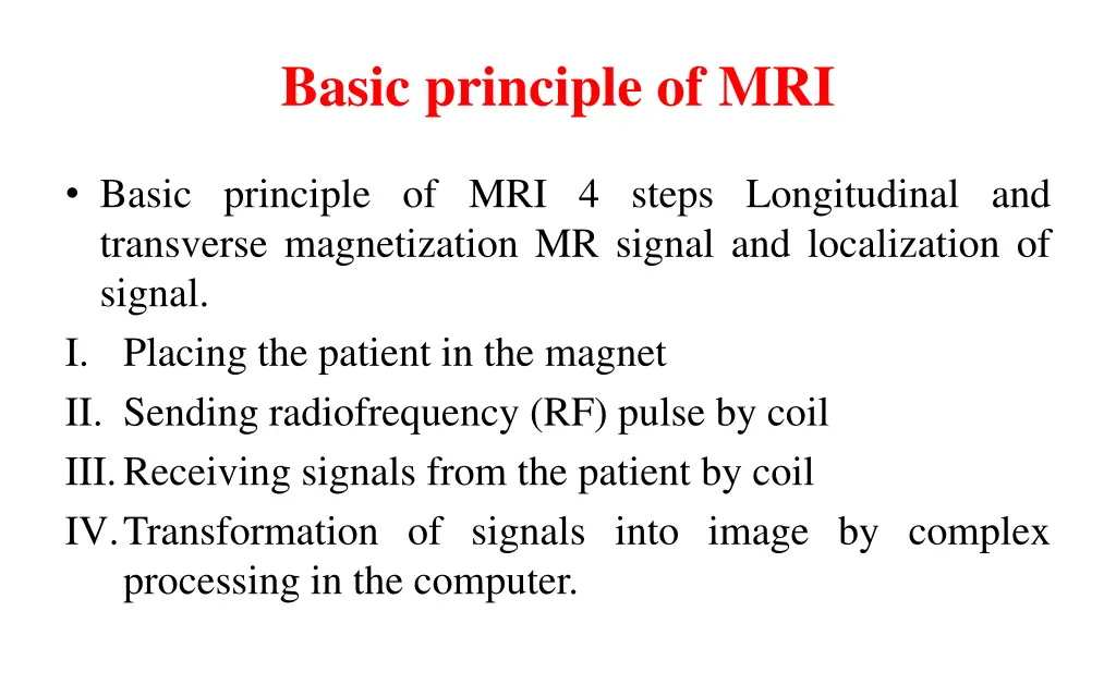 basic principle of mri