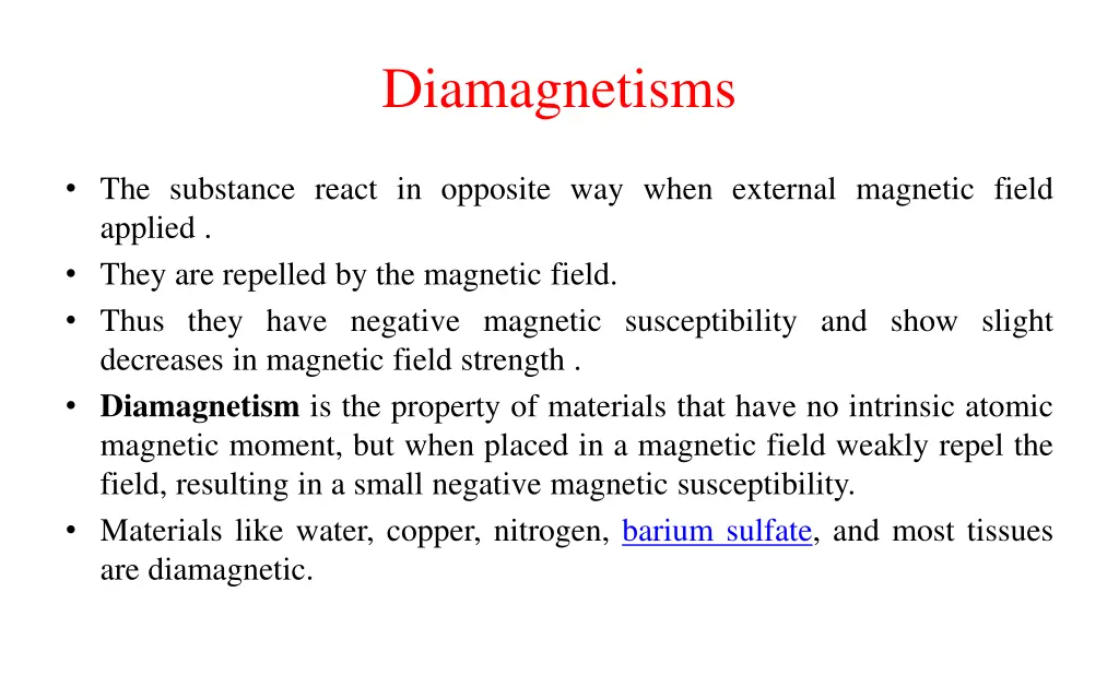 diamagnetisms