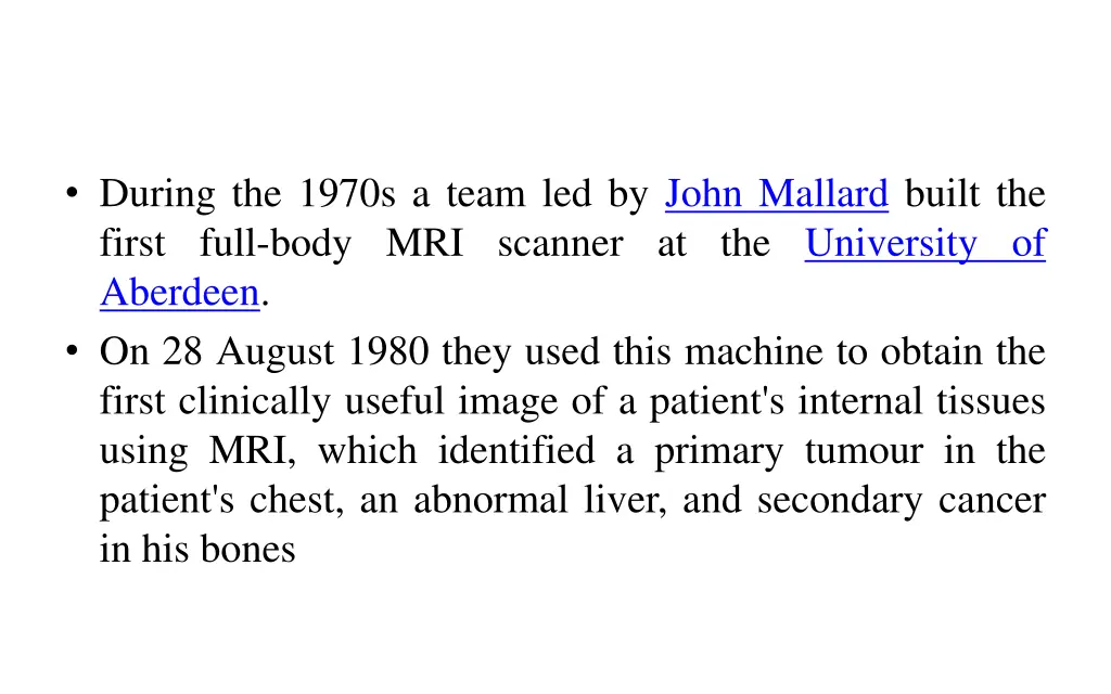 during the 1970s a team led by john mallard built