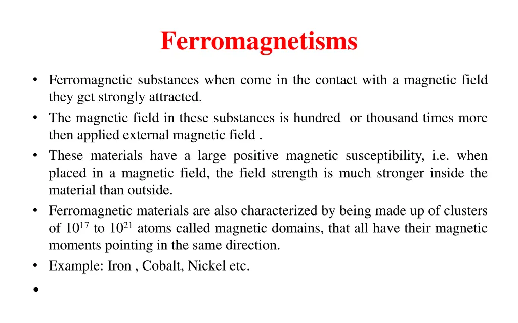 ferromagnetisms