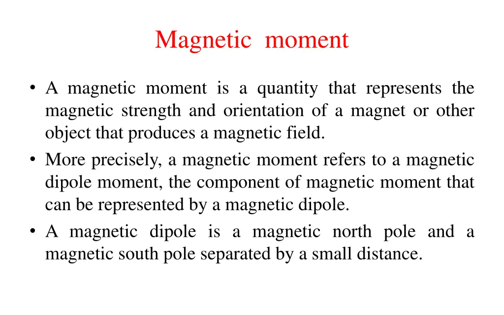 magnetic moment