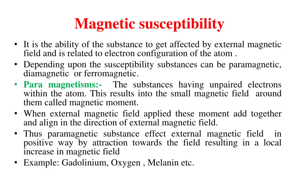 magnetic susceptibility