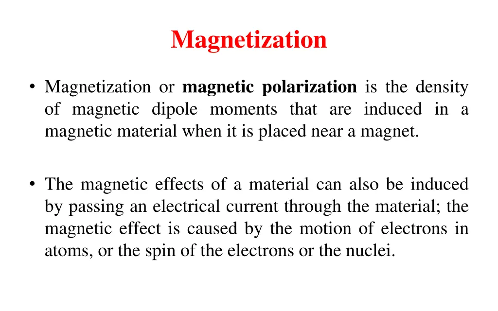 magnetization