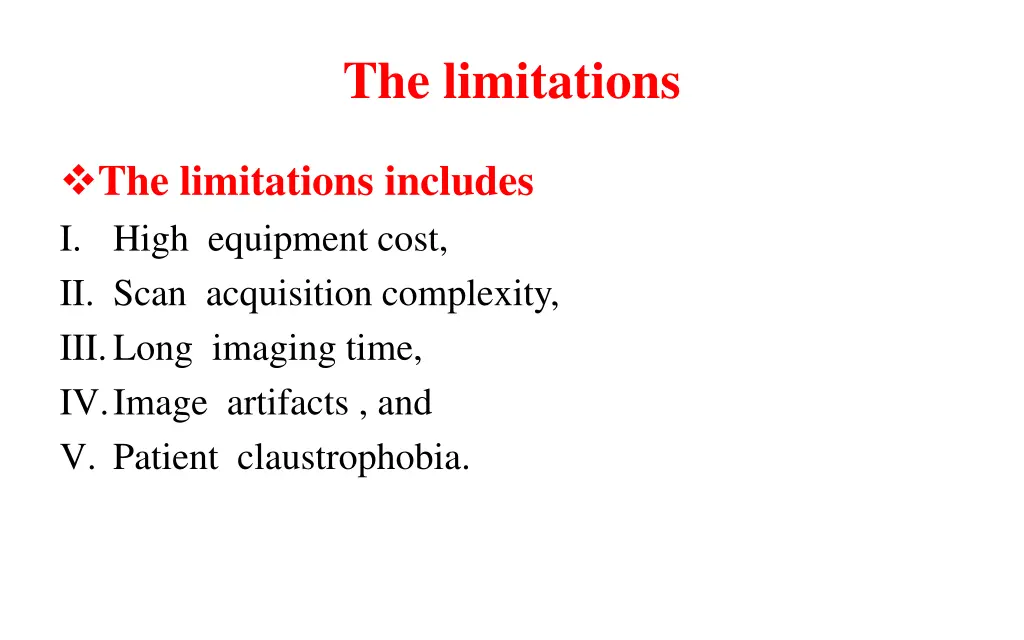 the limitations