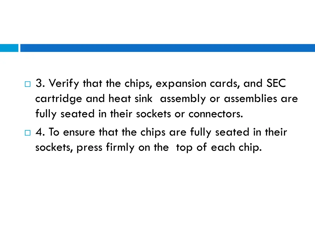 3 verify that the chips expansion cards