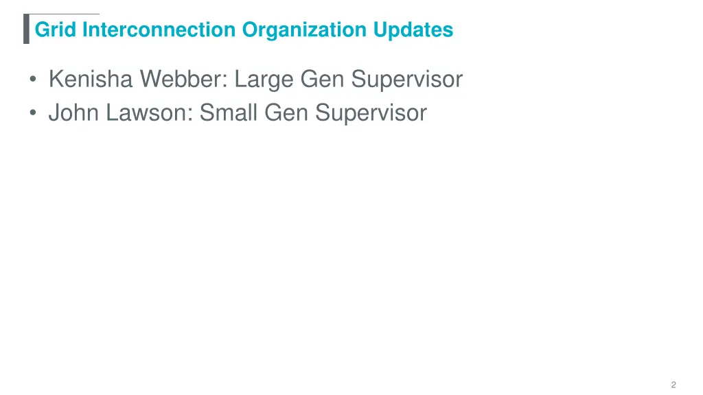 grid interconnection organization updates