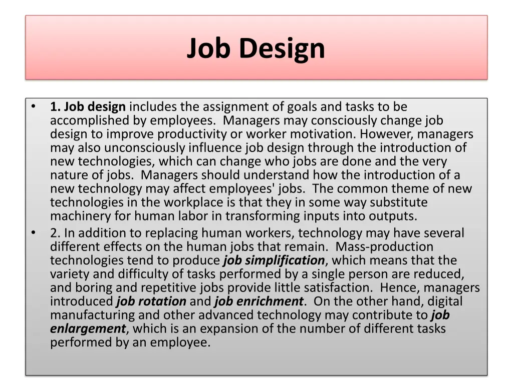 job design