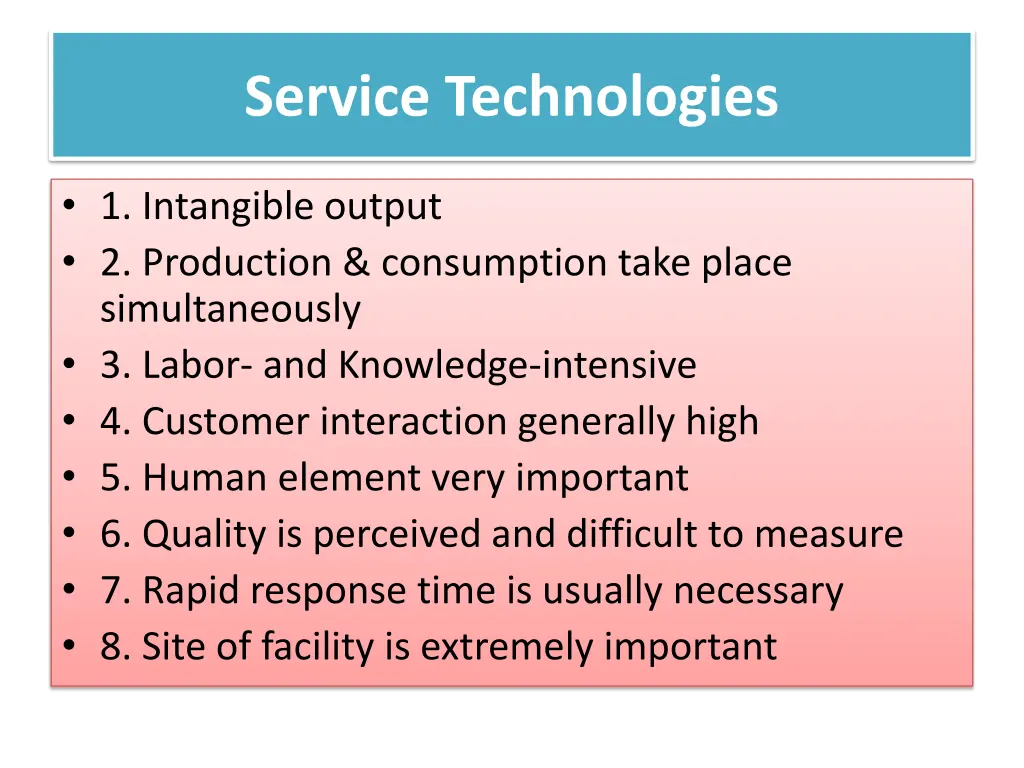 service technologies