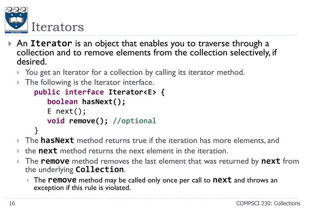 iterators an iterator is an object that enables