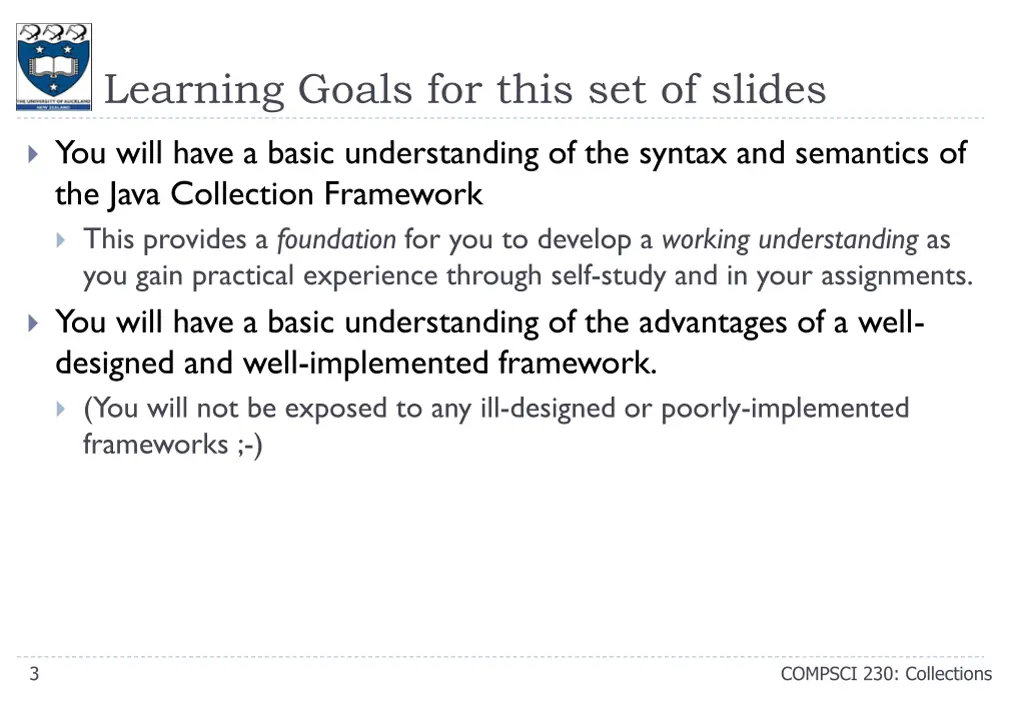 learning goals for this set of slides