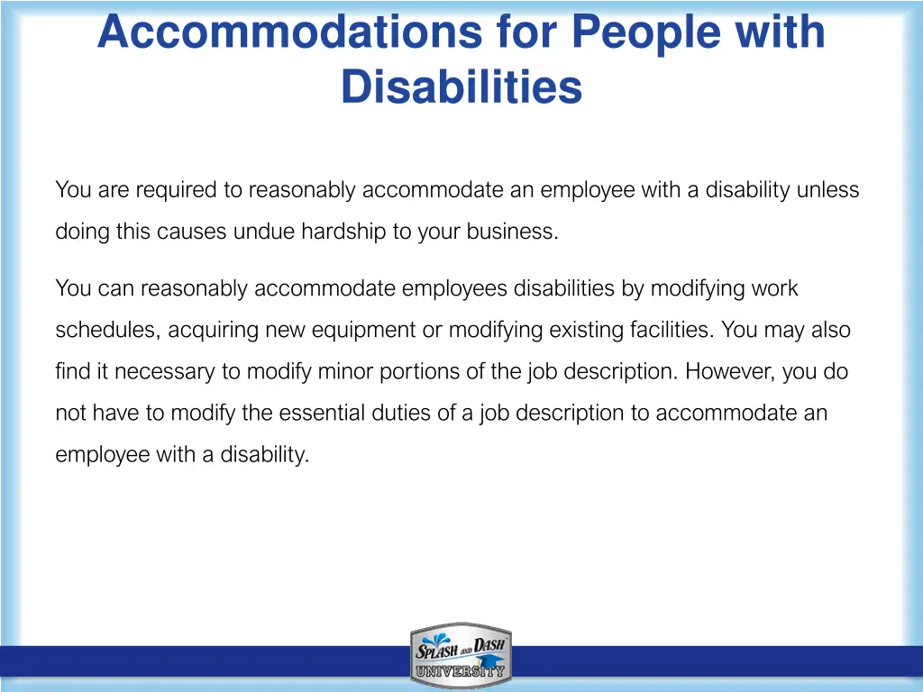 accommodations for people with disabilities