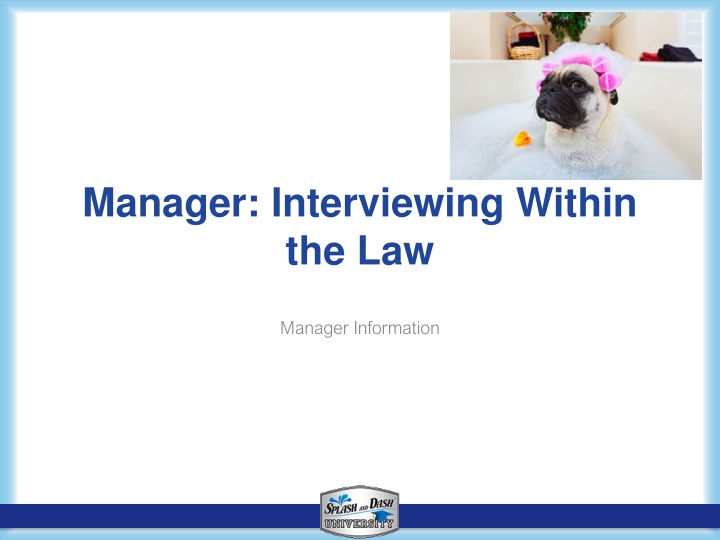 manager interviewing within the law
