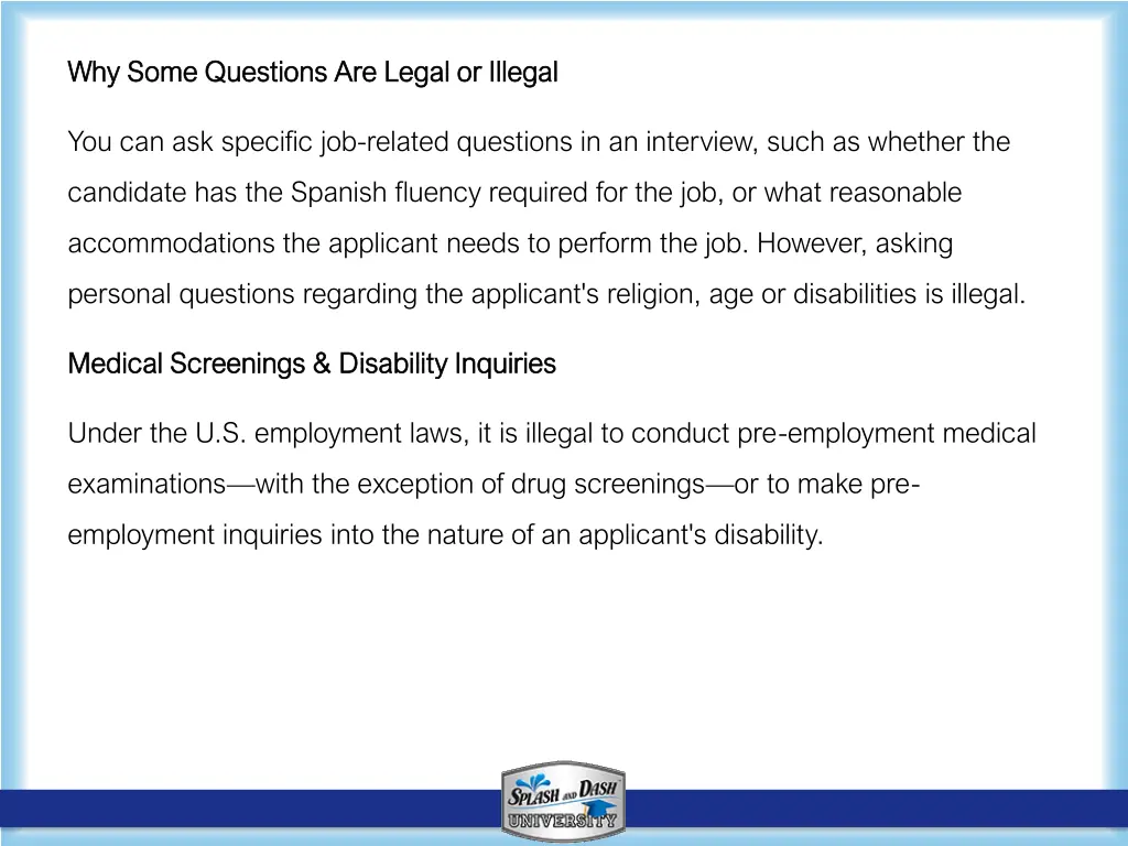 why some questions are legal or illegal why some