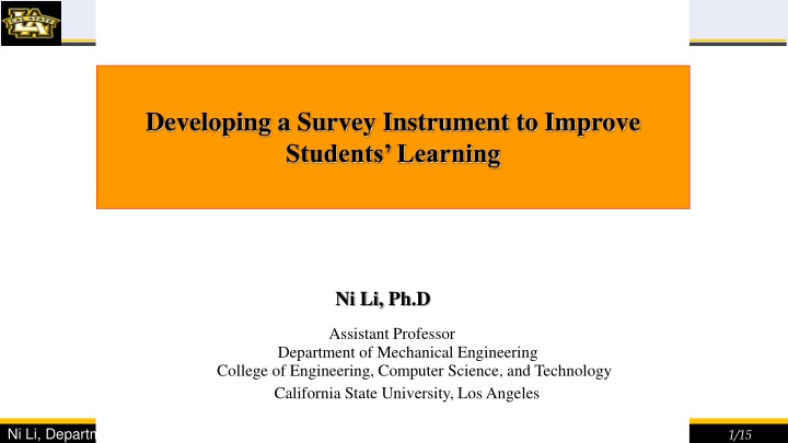 developing a survey instrument to improve