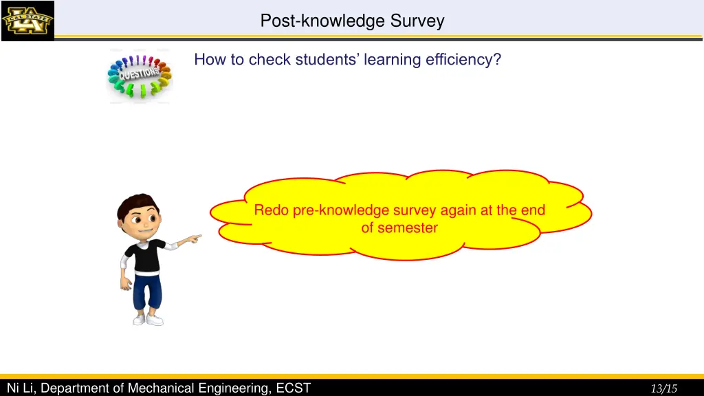post knowledge survey
