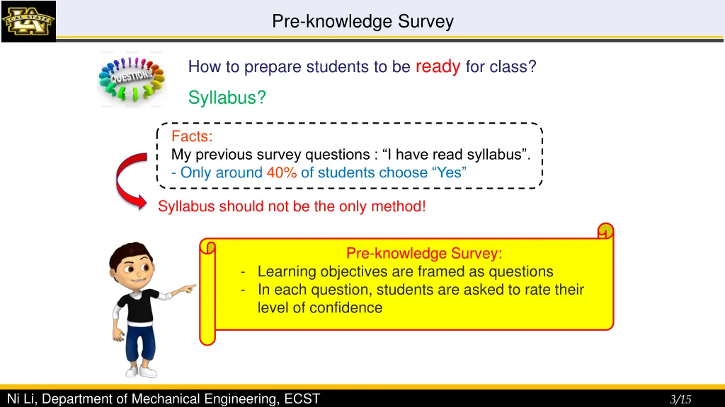 pre knowledge survey