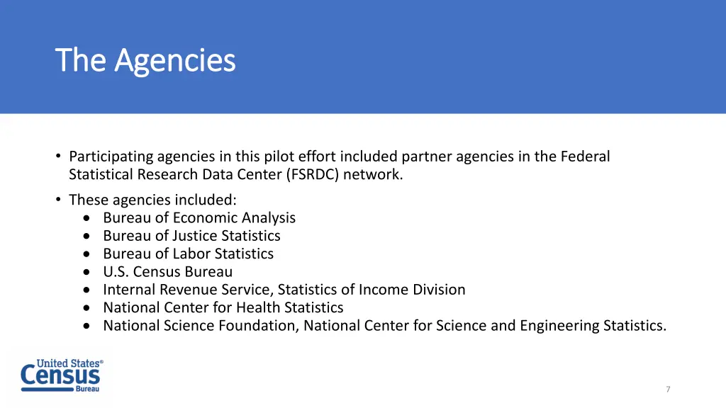 the agencies the agencies