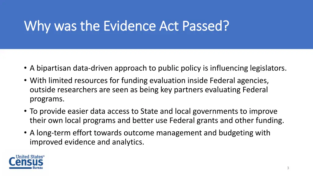 why was the evidence act passed
