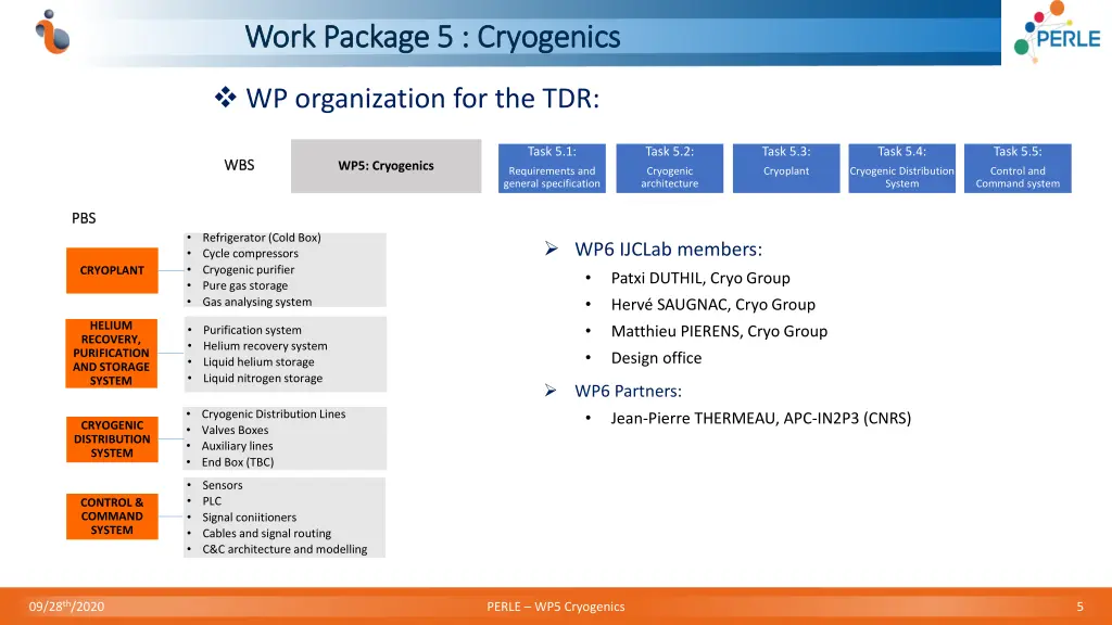 work package 5 cryogenics work package