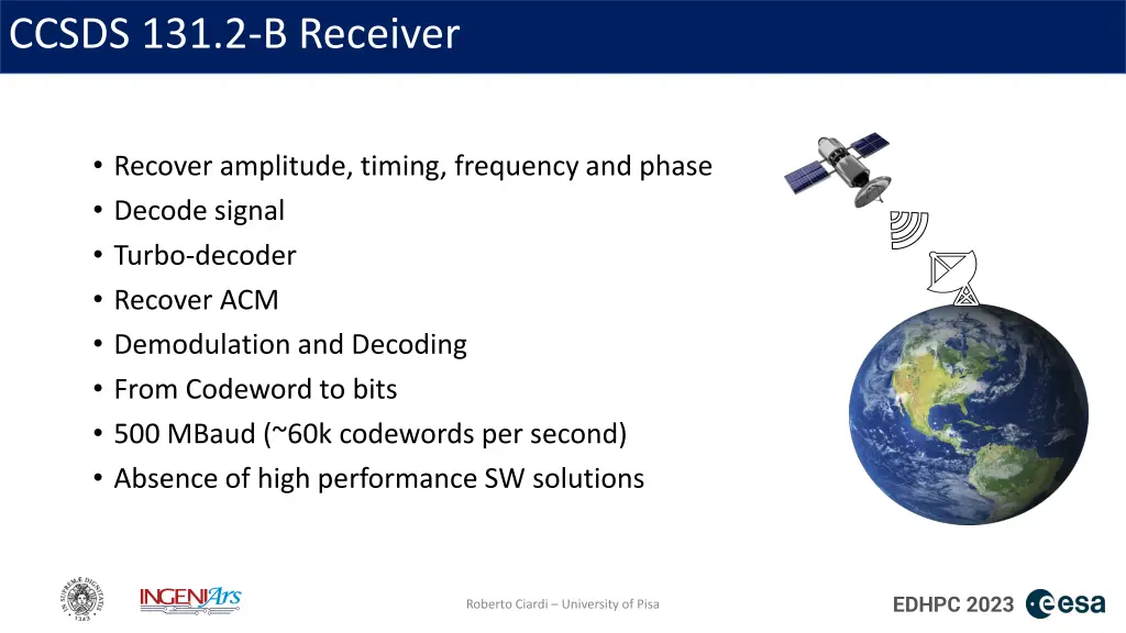 ccsds 131 2 b receiver