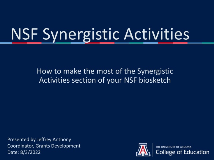 nsf synergistic activities
