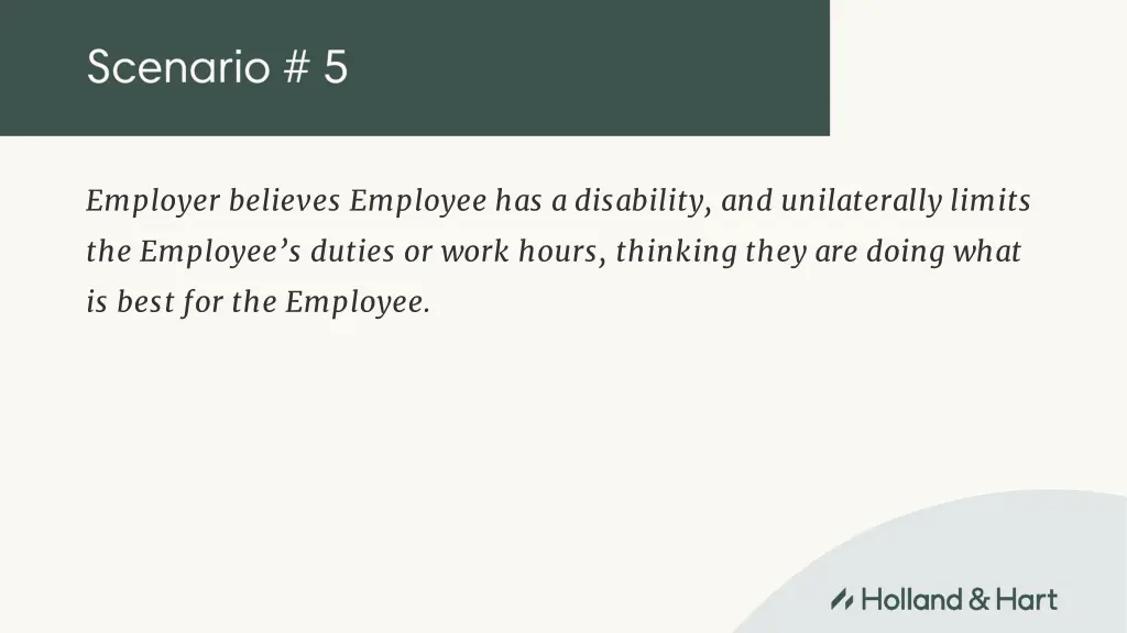 employer believes employee has a disability