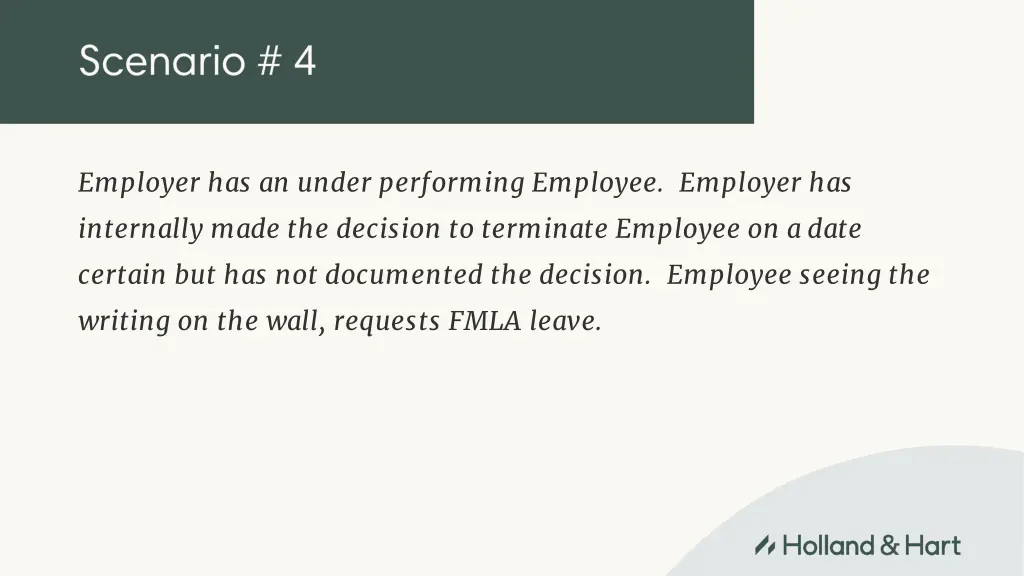 employer has an under performing employee